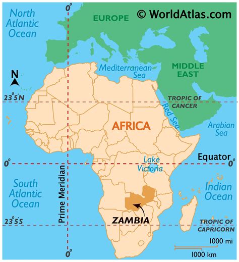 Zambia On Map Of Africa