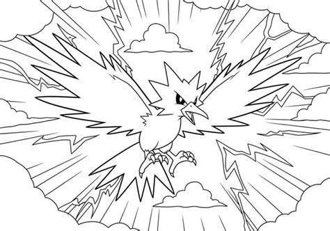 Zapdos Coloring Page