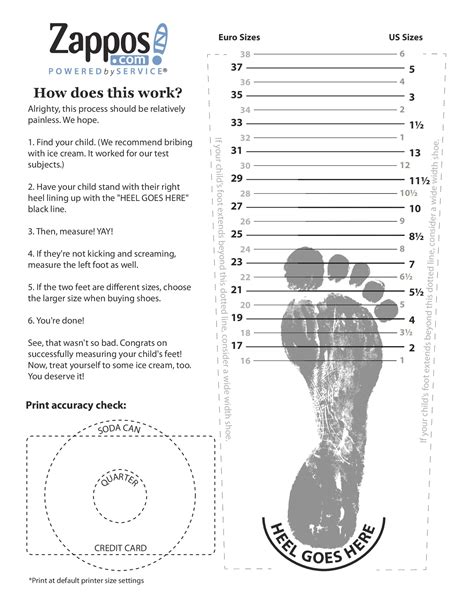 Zappos Shoe Sizing Chart