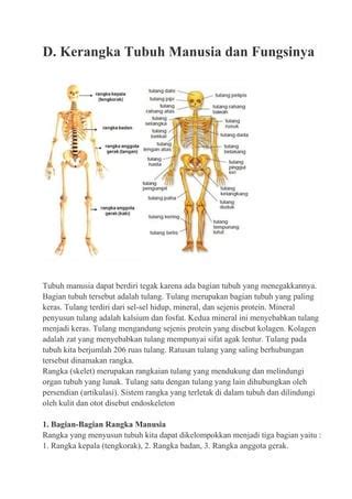 Zat Yang Menyebabkan Tulang Mempunyai Sifat Agak Lentur Disebut