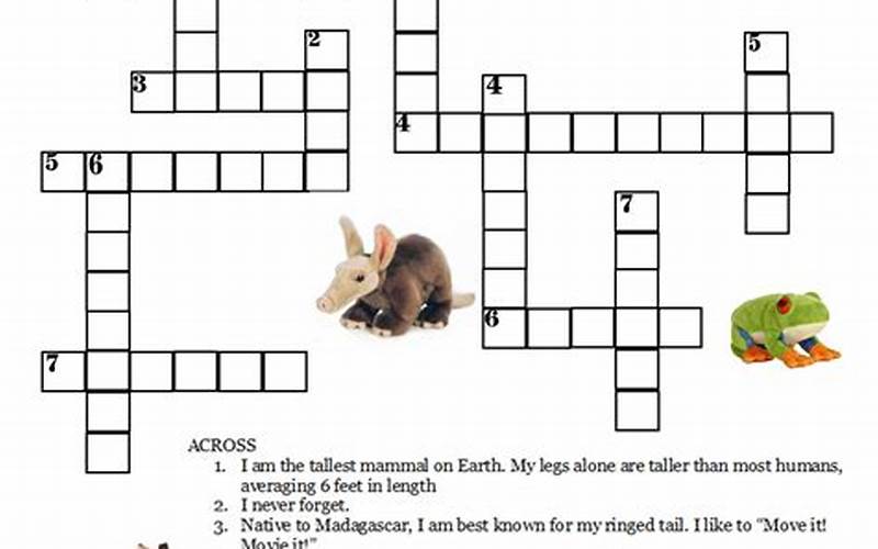 Zebra Animal Crossword Clue