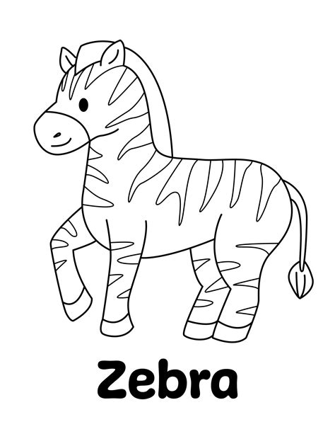 Zebra Coloring Pages For Kids Pictures