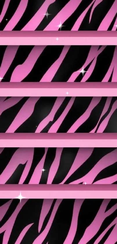 Zebra patterned wallpaper
