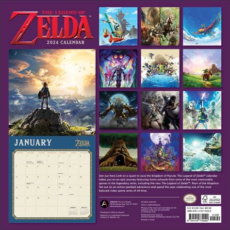 Zelda Calendar 2024