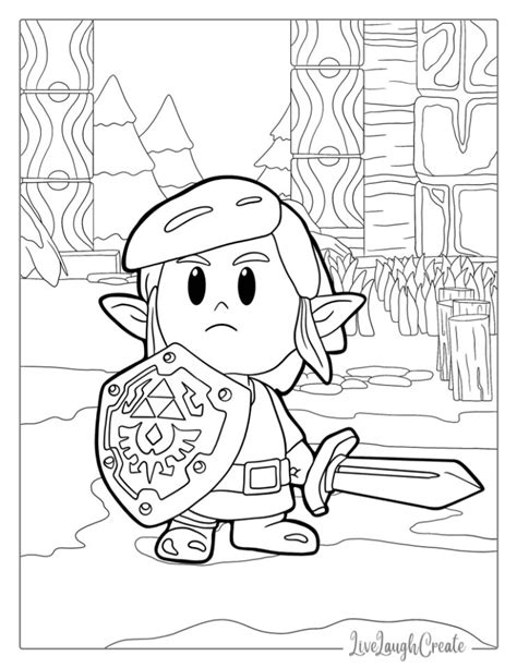 Zelda Christmas Coloring Pages