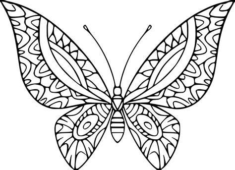 Zentangle Butterfly Coloring Pages