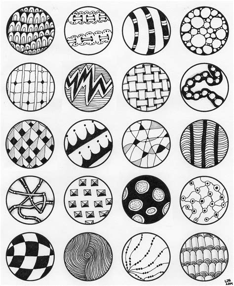 Zentangle Circle Patterns