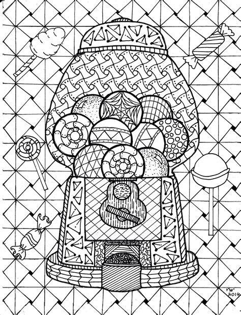 Zentangle Coloring Pages Easy