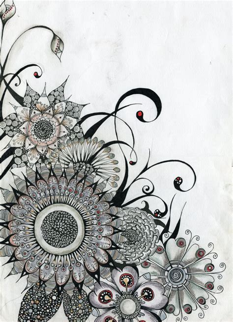 Zentangle Flower Patterns