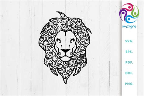 Download Zentangle Lion Svg File Images