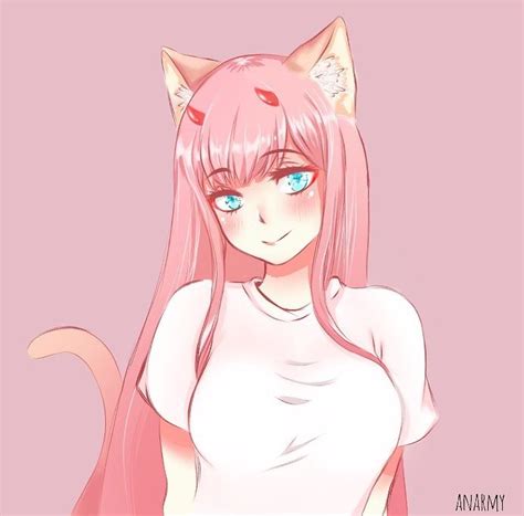 Zero Two with a Cat