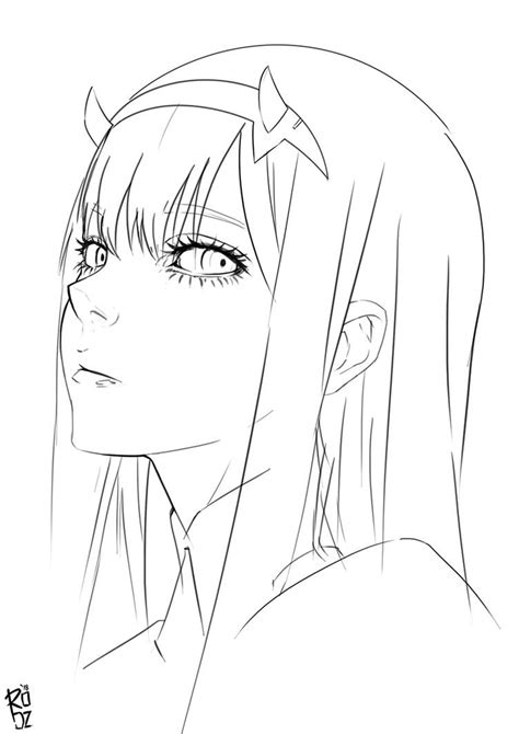 Zero Two Line Art