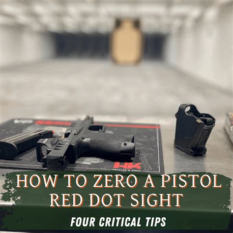 Zeroing a Red Dot Pistol