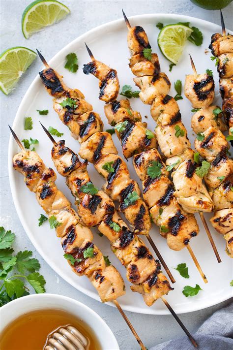 Zesty Lime and Cilantro Chicken Skewers