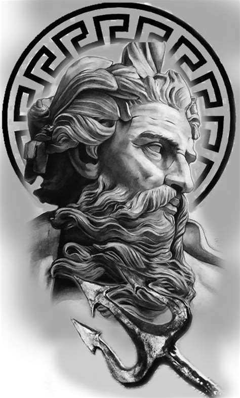 Zeus Tattoo Stencil