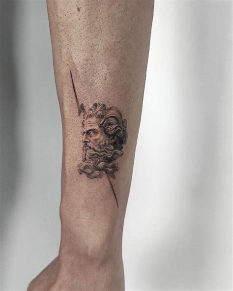 Zeus Tattoo With Lightning