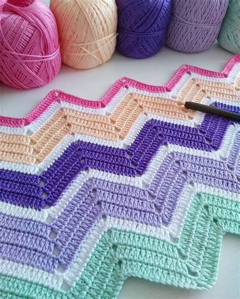 Zig Zag Crochet Blanket Free Pattern