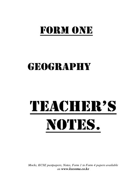 Zimsec Form 1 Notes