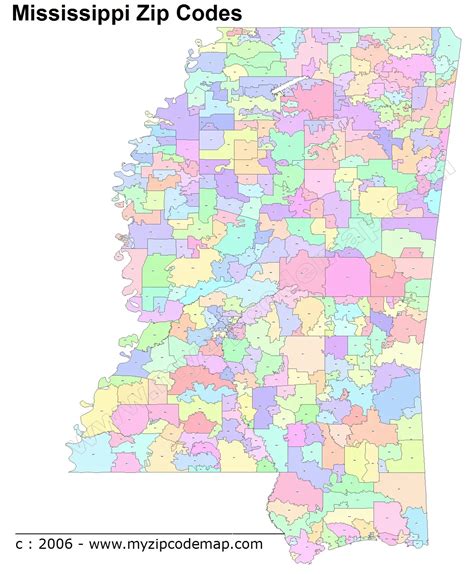 Zip Code Map Of Mississippi