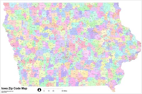 Zip Codes Iowa Map