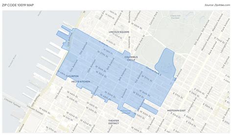 Zip Code 10019 Map