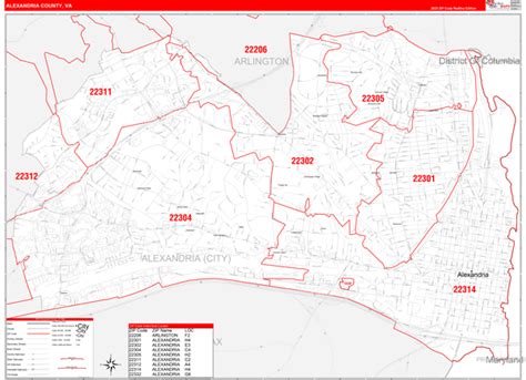 Alexandria VA Zip Code Map