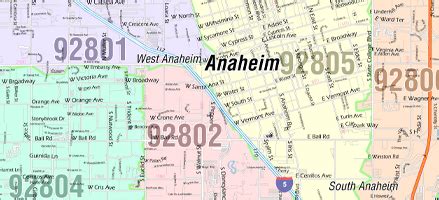 25 Anaheim Zip Codes Map Online Map Around The World