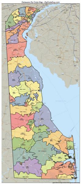 I made a map showcasing the zip code groupings in Delaware, Maryland