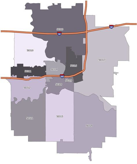 Zip Code Map Des Moines