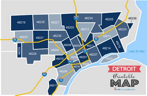 Zip Code Map Detroit