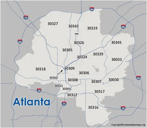 Atlanta Ga Zip Code Map [Updated 2019] Atlanta Zip Code Map Printable