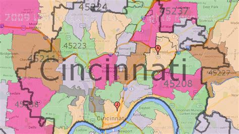 25 Cincinnati Ohio Zip Code Map Maps Database Source