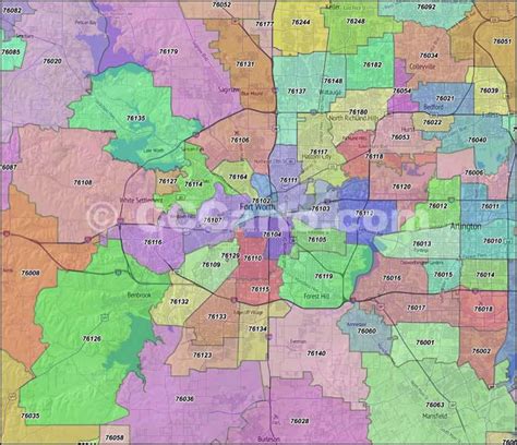 Zip Code Map For Fort Worth