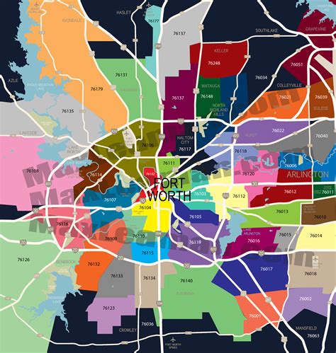 Zip Code Map For Fort Worth