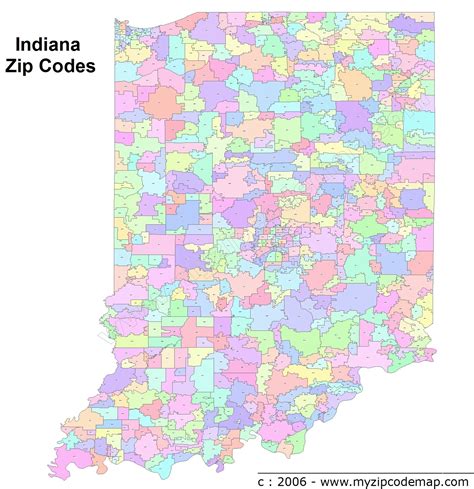 Printable Indiana Zip Code Map Time Zones Map