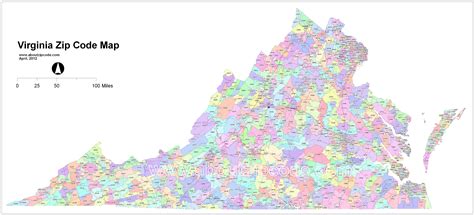 Zip Code Map Northern Virginia Map Vector