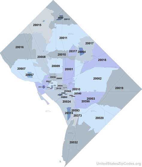 Zip Code Dc Washington Map