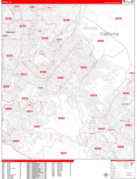 Map of Irvine CA Zip Codes