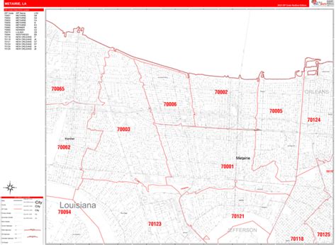 Zip Code Map Metairie