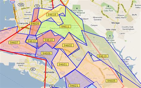 Zip Code Map Oakland