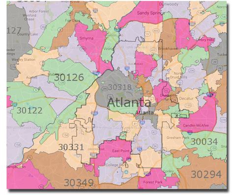 Zip Code Map Of Atlanta Metro Area