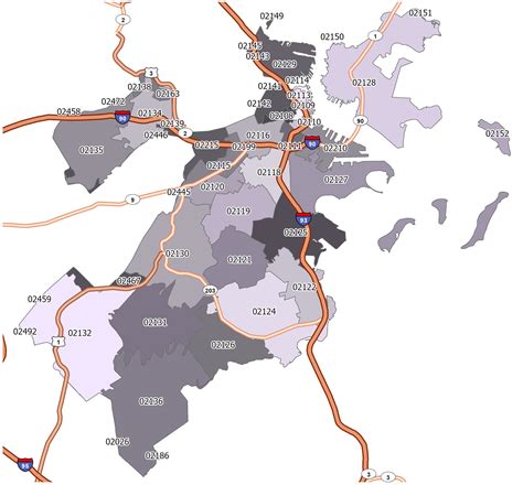 28 Map Of Boston Zip Codes Maps Online For You
