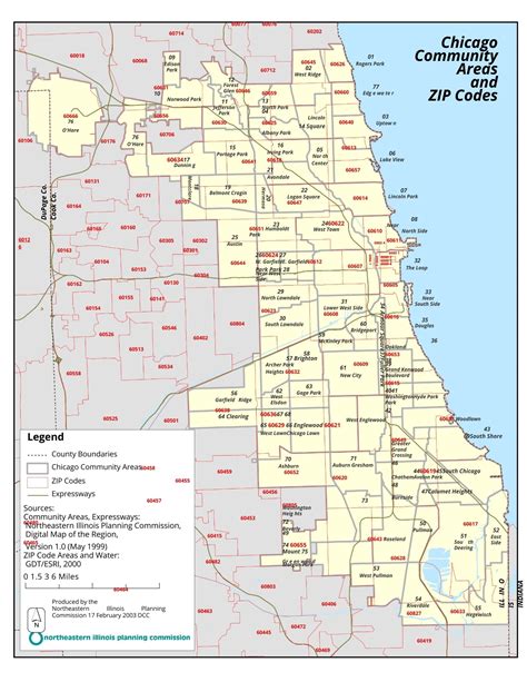 Chicago Zip Codes Map