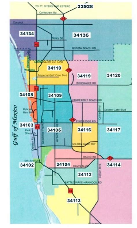 Naples Zip code Map