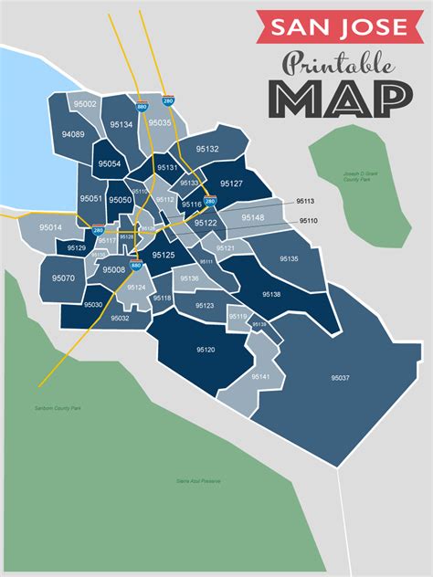 Complete List of 59 San Jose ZIP Codes Bklyn Designs