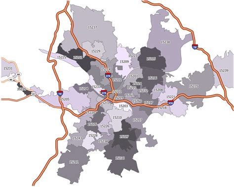 Pittsburgh Area Zip Code Map Time Zones Map