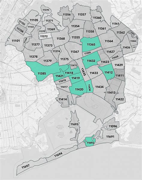 Queens County Map, New York ZIP Codes