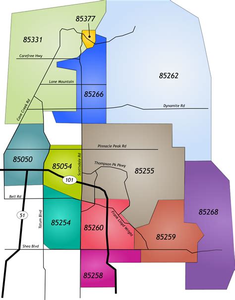 Scottsdale Zip Code Map Scottsdale AZ