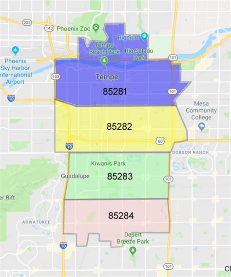 Zip Code Map Tempe Arizona