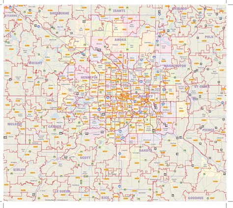 Zip Code Map Twin Cities